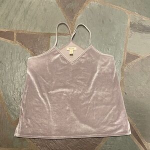 Madewell Silver Velvet Camisole
